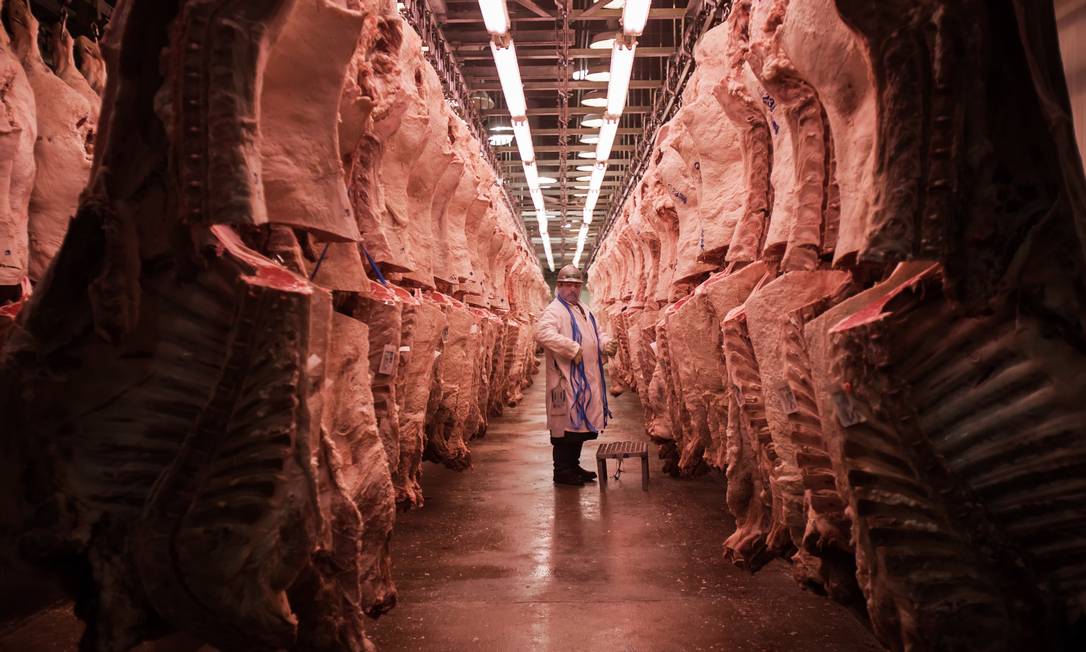 Efeito cascata. Unidade da JBS no Texas. Os EUA são o maior produtor mundial de carne e principal rival do Brasil no setor Foto: Julio Bittencourt / Divulgação/JBS
