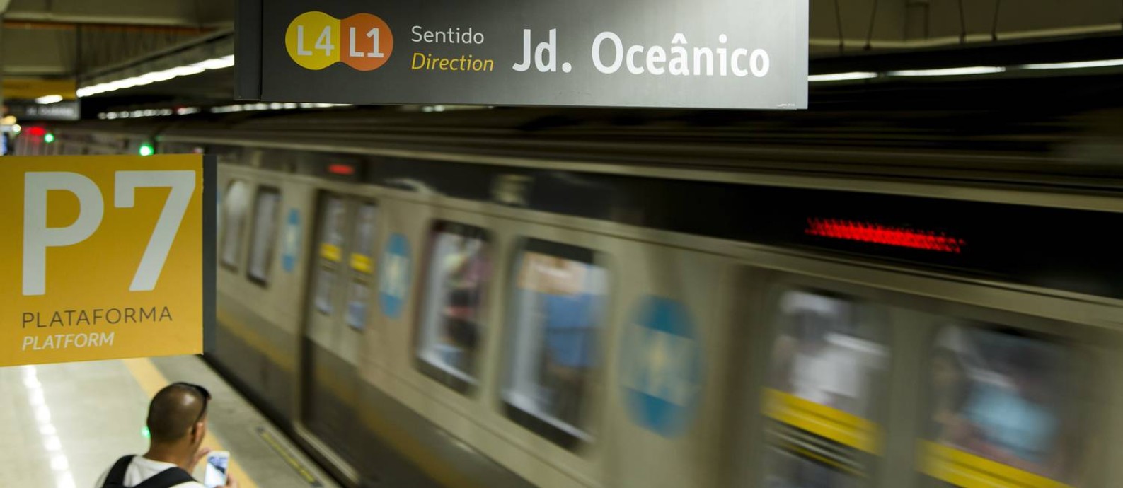 Linhas 1 e 4 não têm mais baldeação na Estação General Osório, em Ipanema Foto: Leo Martins / Agência O Globo