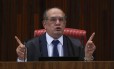 O ministro Gilmar Mendes no julgamento da chapa Dilma-Temer