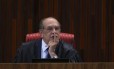 O ministro Gilmar Mendes, durante o julgamento da chapa Dilma-Temer Foto: Ailton Freitas / Agência O Globo/09-06-2017