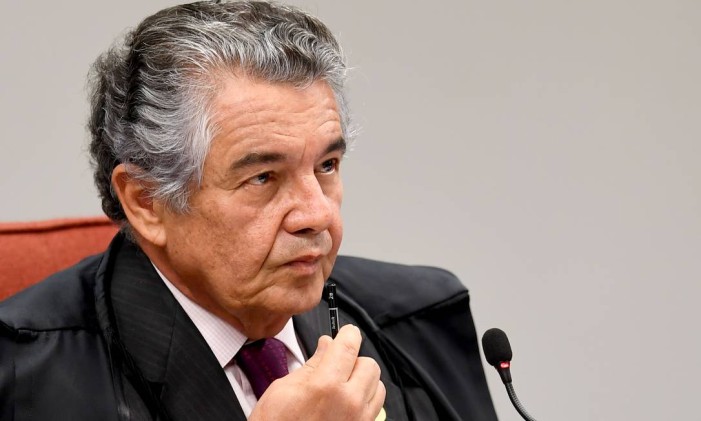 O ministro Marco Aurélio Mello, durante sessão do STF Foto: Evaristo Sá / AFP