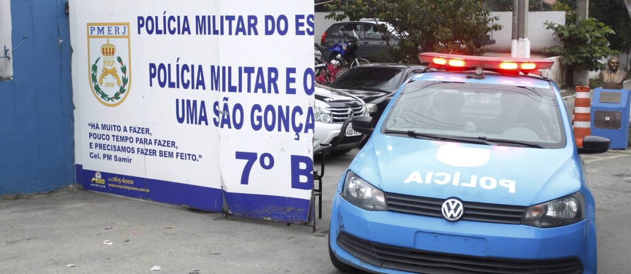 O 7º BPM (São Gonçalo) foi alvo da operação Calabar Foto: Pedro Teixeira / Agência O Globo