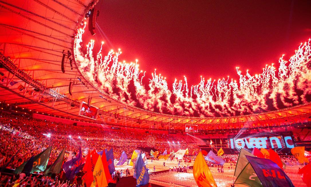 Cerimônia de encerramento da Paralimpíada do Rio: um ano depois dos Jogos, contas do comitê organizador ainda não estão fechadas Foto: Hermes de Paula / Agência O Globo