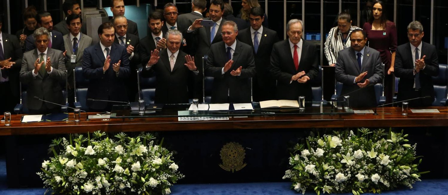 A posse de Michel Temer como presidente da República em 31 de agosto de 2016 Foto: Ailton de Freitas / Agência O Globo / 31-8-16