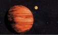   Ilustração de um exoplaneta do tipo ‘Júpiter quente’ como o recém-descoberto pela equipe de astrônomos brasileiros  