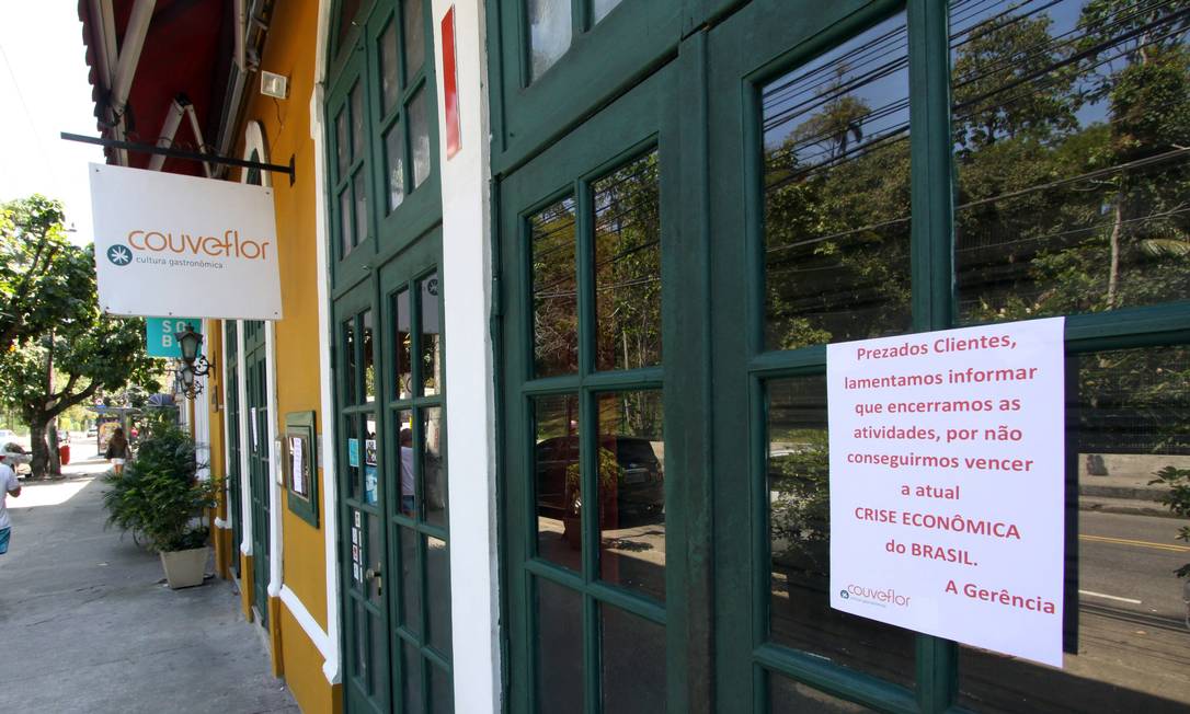 
Restaurante Couve Flor, no Horto, fecha as portas por causa da crise econômica e a violência.
Foto:
Paulo Nicolella
/
Agência O Globo
