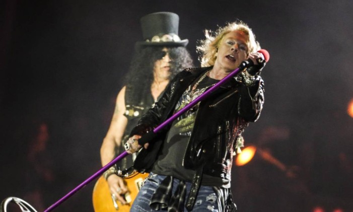 Axl Rose e Slash no show do Guns N' Roses no Rock in Rio Foto: Freelancer / Agência O Globo