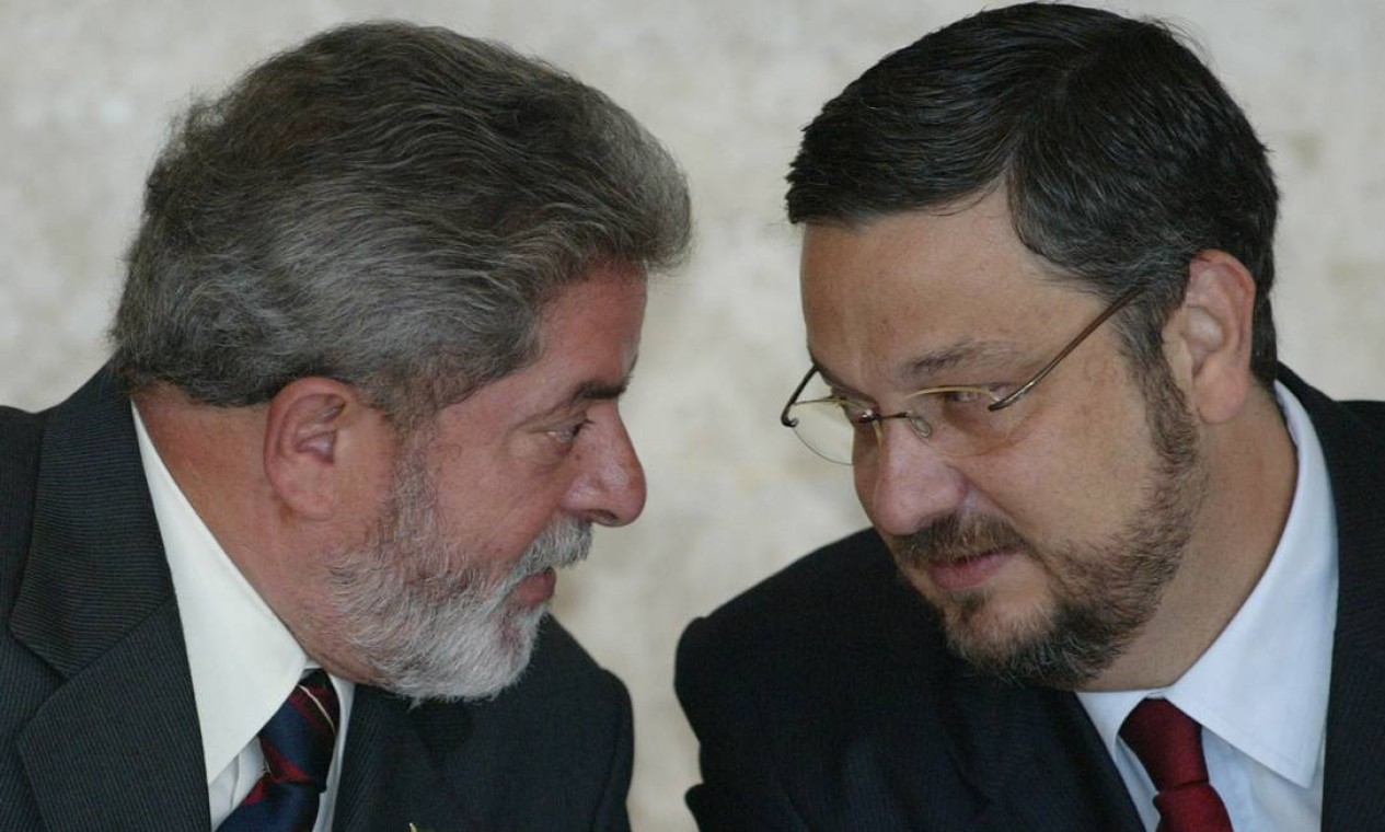 Lula e Palocci: relação rompida após declarações na Lava-Jato Foto: Roberto Stuckert Filho / 13-5-04