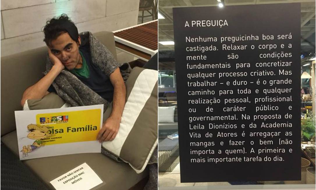 Performance Em Shopping No Rio Representa Pecados Capitais Como Moradores De Rua Jornal O Globo