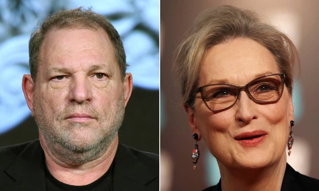 O produtor Harvey Weinstein e a atriz Meryl Streep Foto: Reprodução