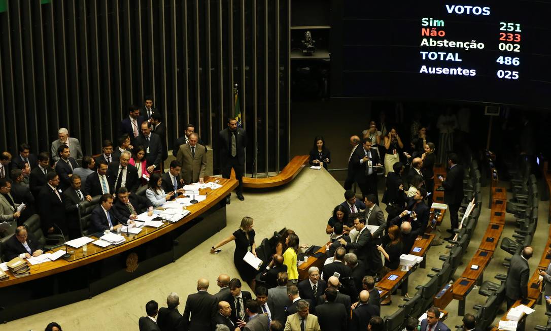 O plenário da Câmara dos Deputados Foto: Givaldo Barbosa / Agência O Globo/25-10-17