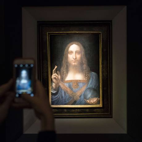 'Salvator Mundi', de Leonardo da Vinci Foto: Drew Angerer / AFP