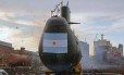 O submarino ARA San Juan em partida de Buenos Aires