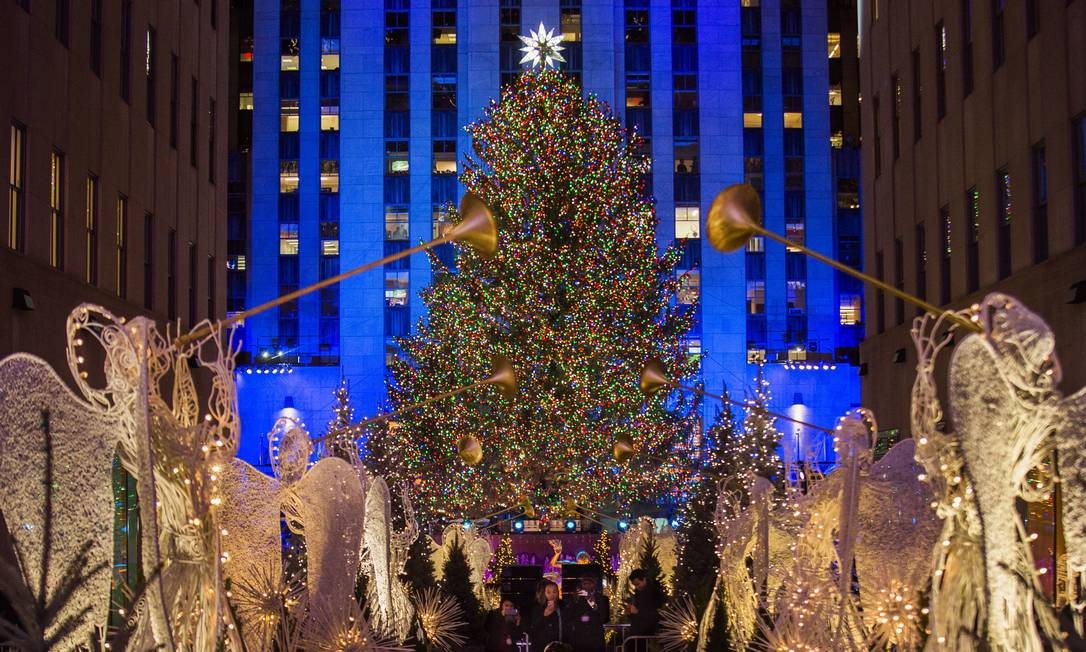 The traditional Christmas tree at Rockefeller Center in New York, United States, in 2017 Photo: Andres Kudacki / AP