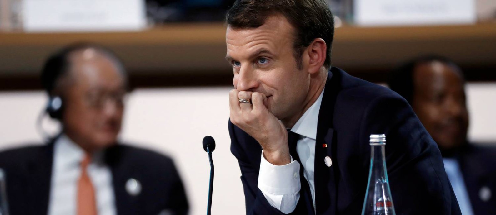Macron: presidente francês quer se firmar como nova liderança na luta contra as mudanças climáticas Foto: Etienne Laurent / REUTERS
