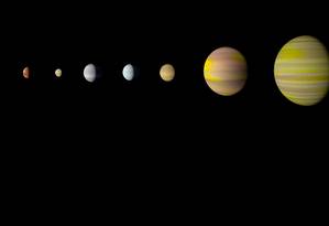 Com a descoberta do oitavo planeta em torno da estrela Kepler-90, o sistema é o primeiro a se igualar ao nosso sistema em número de espécies. Photo: Disclosure / NASA