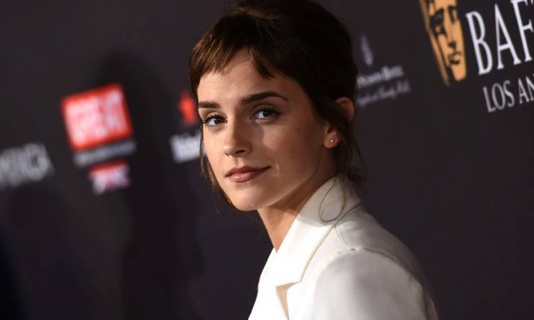 Atriz britânica Emma Watson, em 6 de janeiro de 2018 em Los Angeles, Califórnia Foto: AFP/Arquivos / CHRIS DELMAS