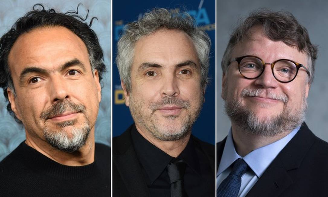 Os cineastas mexicanos Alejandro González Iñárritu, Alfonso Cuarón e Guilermo del Toro Foto: Arquivo
