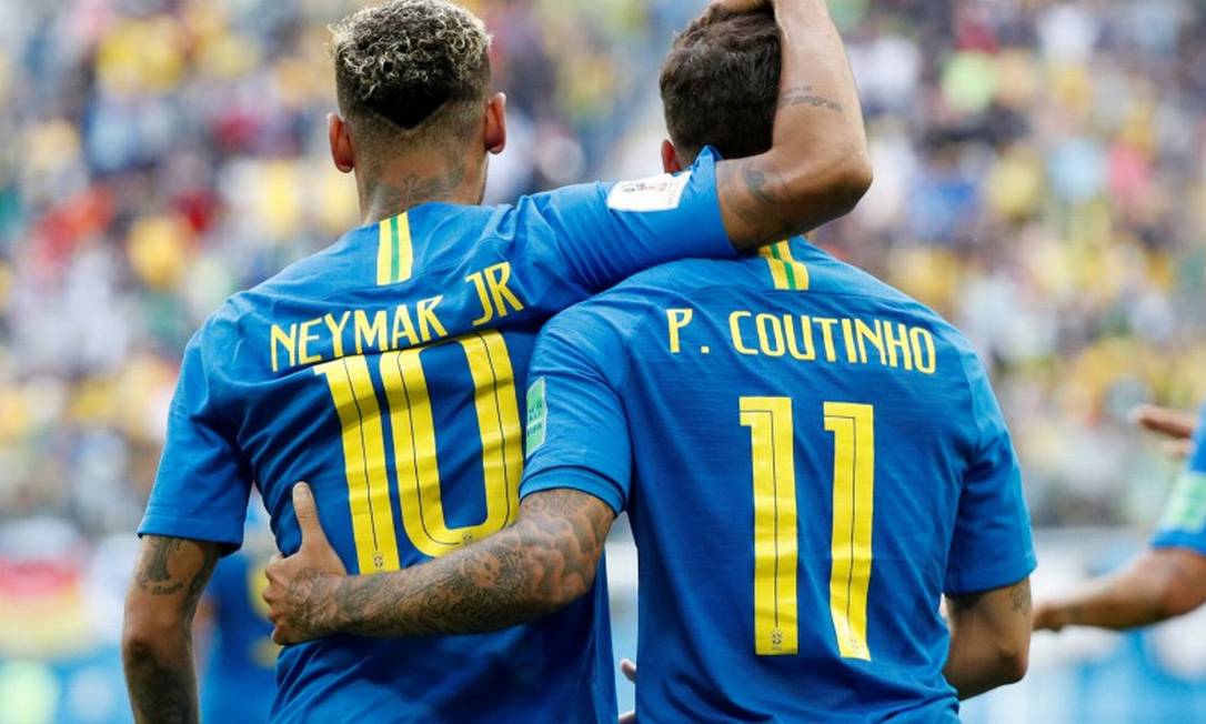 Neymar Jr. e Philippe Coutinho , a dupla conhecida por seu nome e sobrenome Foto: MAX ROSSI / REUTERS