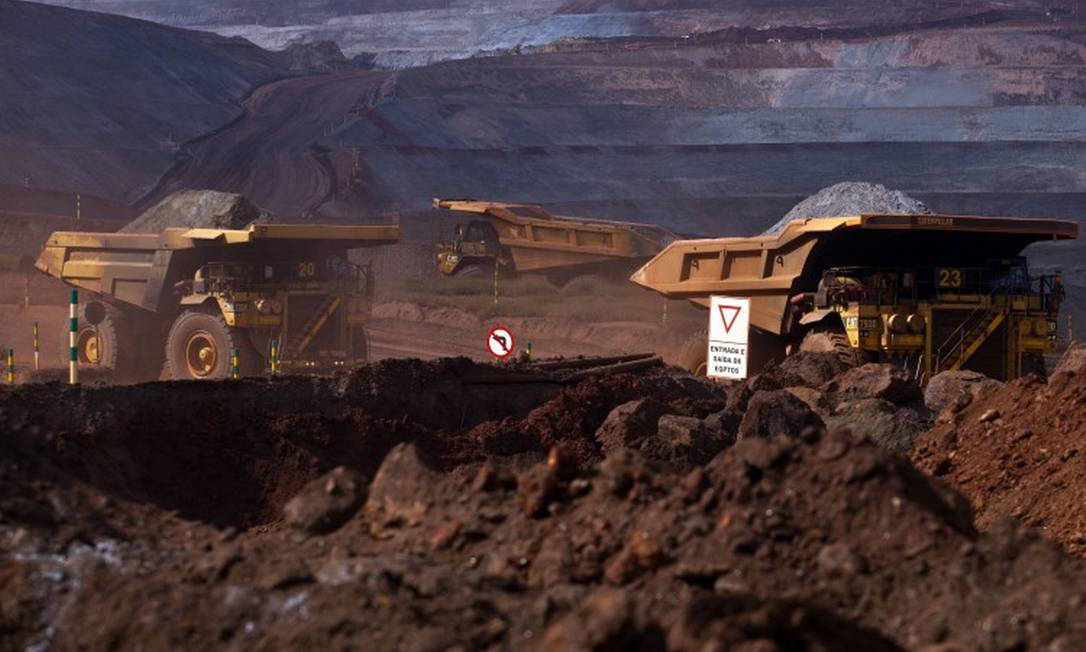 Mina de exploração de minério de ferro de Brucutu, da Vale, no estado de Minas Gerais Foto: Dado Galdieri / Bloomberg News