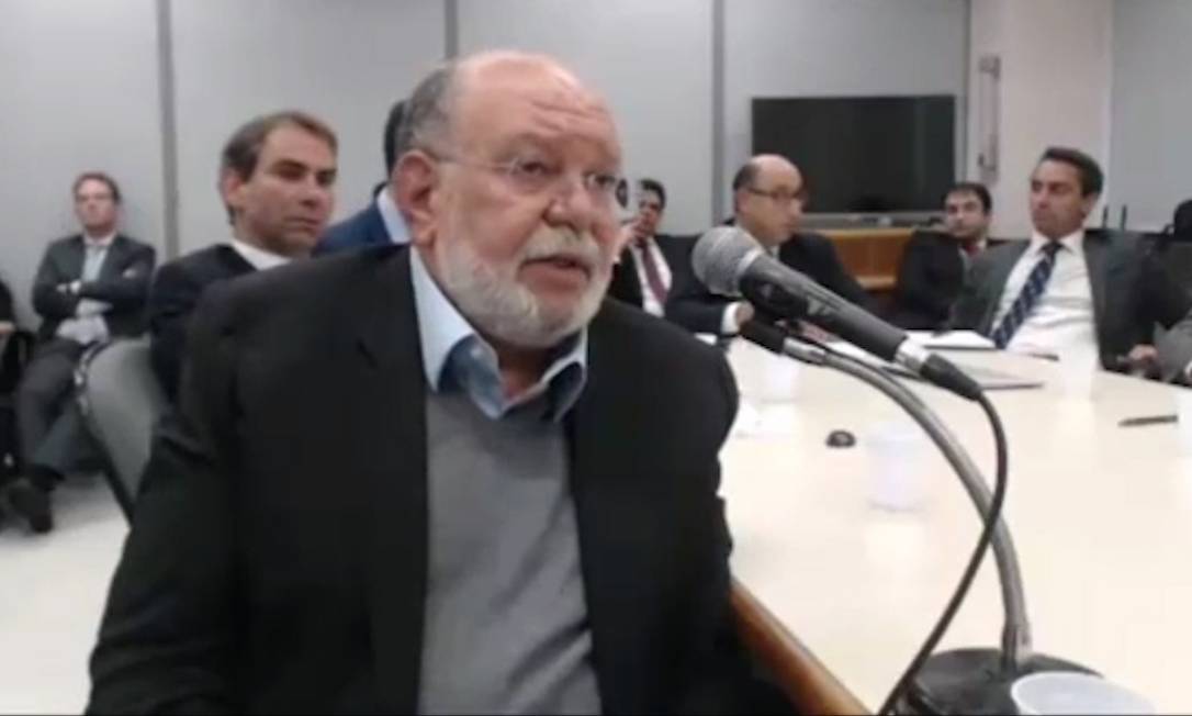 O ex-presidente da OAS Leo Pinheiro, em depoimento Foto: Reprodução / TV Globo