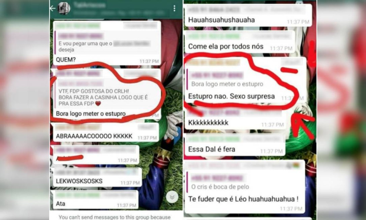 Universitárias denunciam colegas que incitam estupro e compartilham imagens  íntimas em grupo de WhatsApp - Jornal O Globo