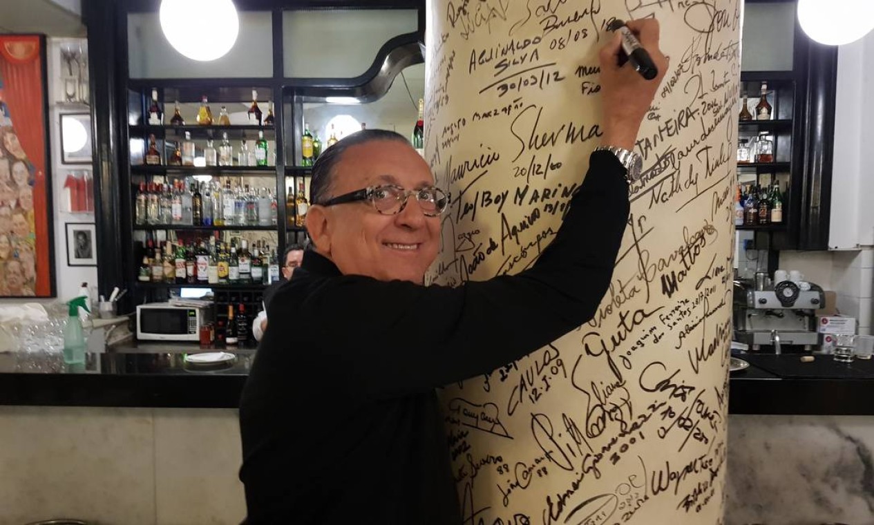 Galvão Bueno assina coluna no restaurante Fiorentina Foto: Divulgação/Rejane Guerra