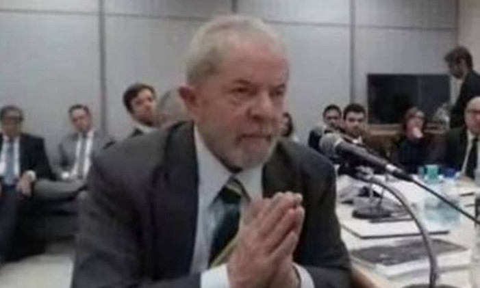 Lula foi interrogado pelo juiz Sergio Moro no caso do tríplex do Guarujá em maio de 2017 Foto: Reprodução