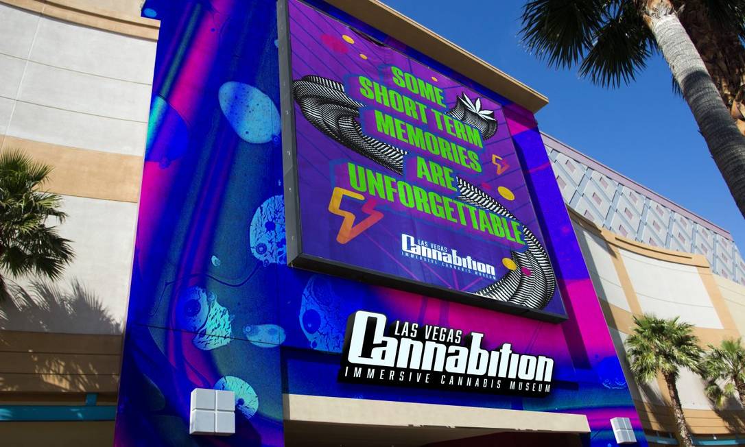 Fachada do Cannabition, museu interativo dedicado à maconha, aberto em Las Vegas Foto: Reprodução / Twitter