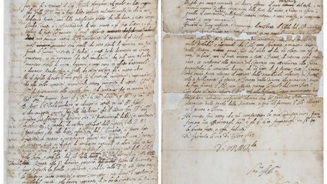 
A primeira e a Ãºltima pÃ¡gina da carta escrita por Galileu Galilei
Foto: The Royal Society