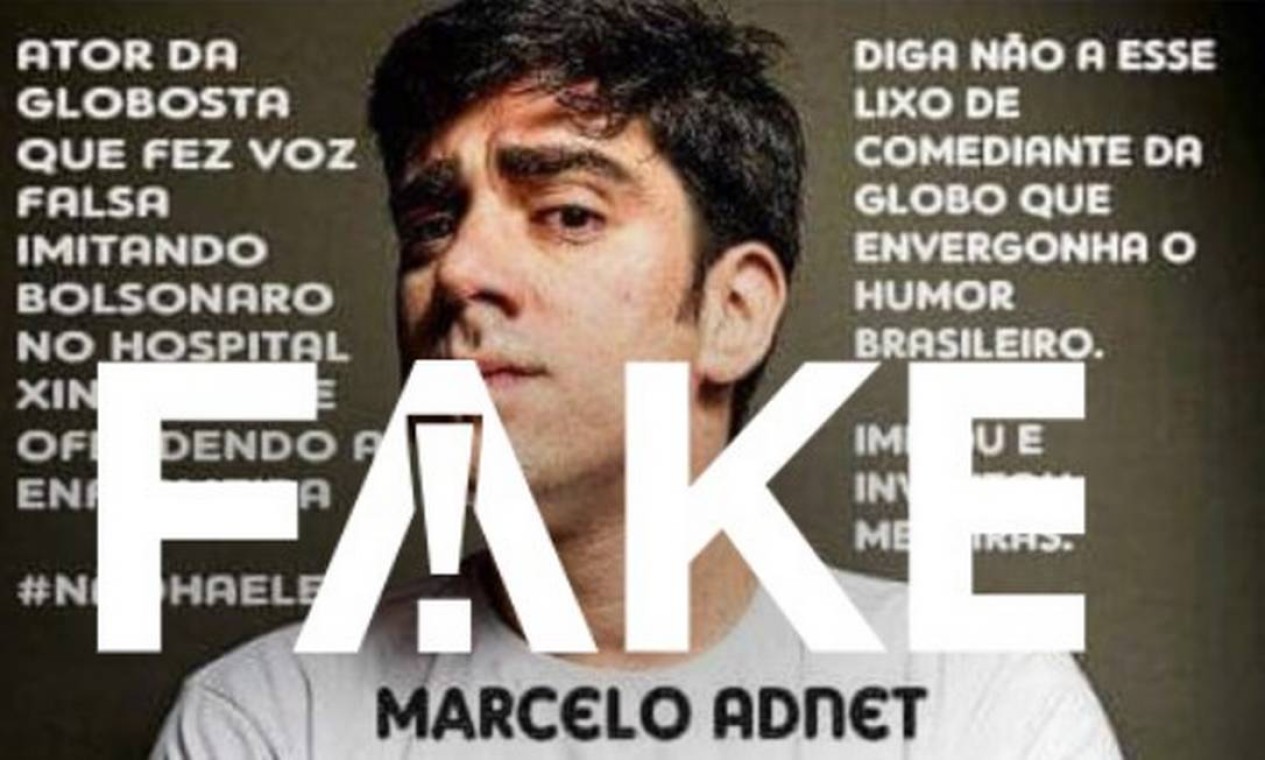 É #FAKE que Marcelo Adnet gravou áudio de Bolsonaro gritando em hospital -  Jornal O Globo