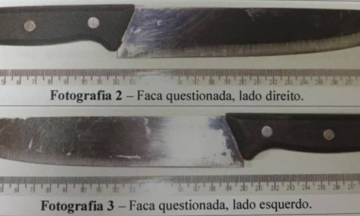 PF analisou faca utilizada no atentado Foto: Reprodução
