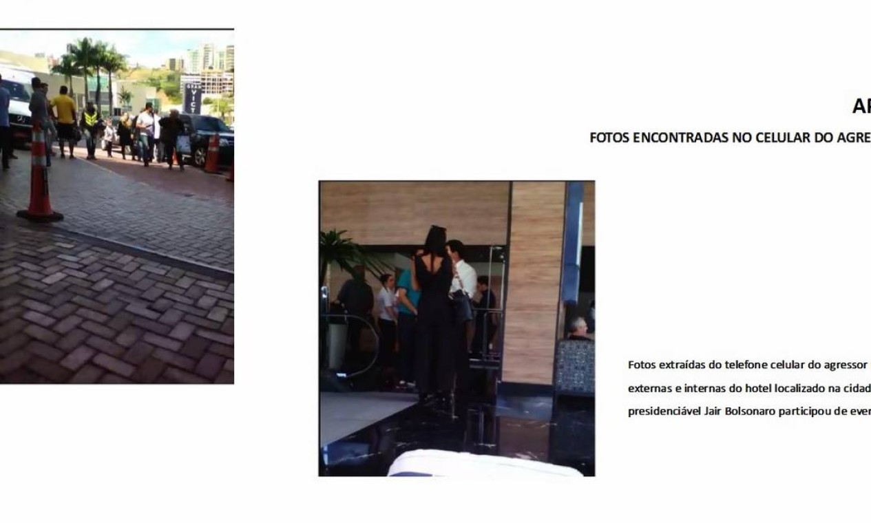 No dia do ataque, Adélio esteve em um hotel onde Bolsonaro participou de um evento Foto: Reprodução