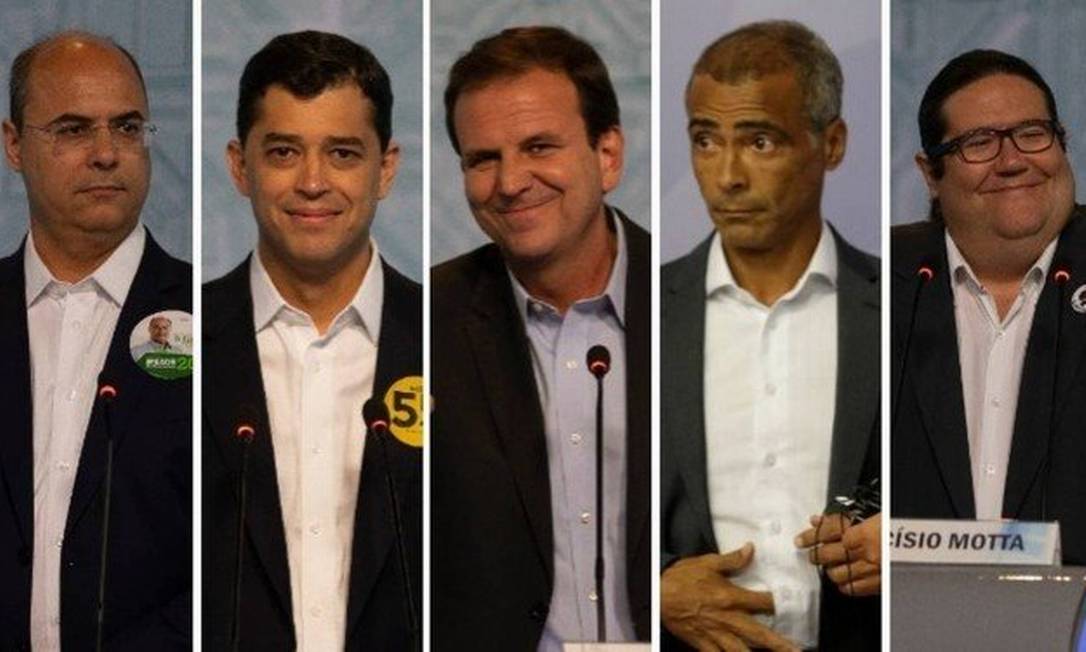 Os candidatos ao governo do Rio Foto: Montagem O Globo