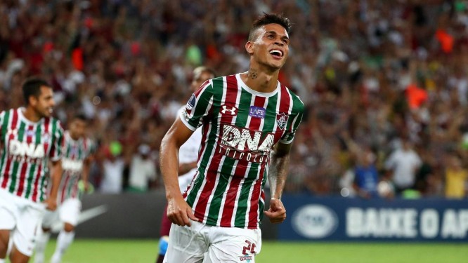 Richard comemora gol do Fluminense Foto: REUTERS/Pilar Olivares / REUTERS/Pilar Olivares