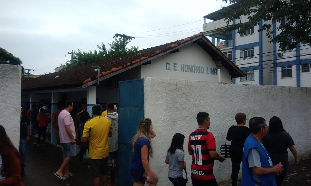 Colégio Honório Lima, que recebeu seções que ficavam em áreas de risco Foto: Ana Clara Veloso
