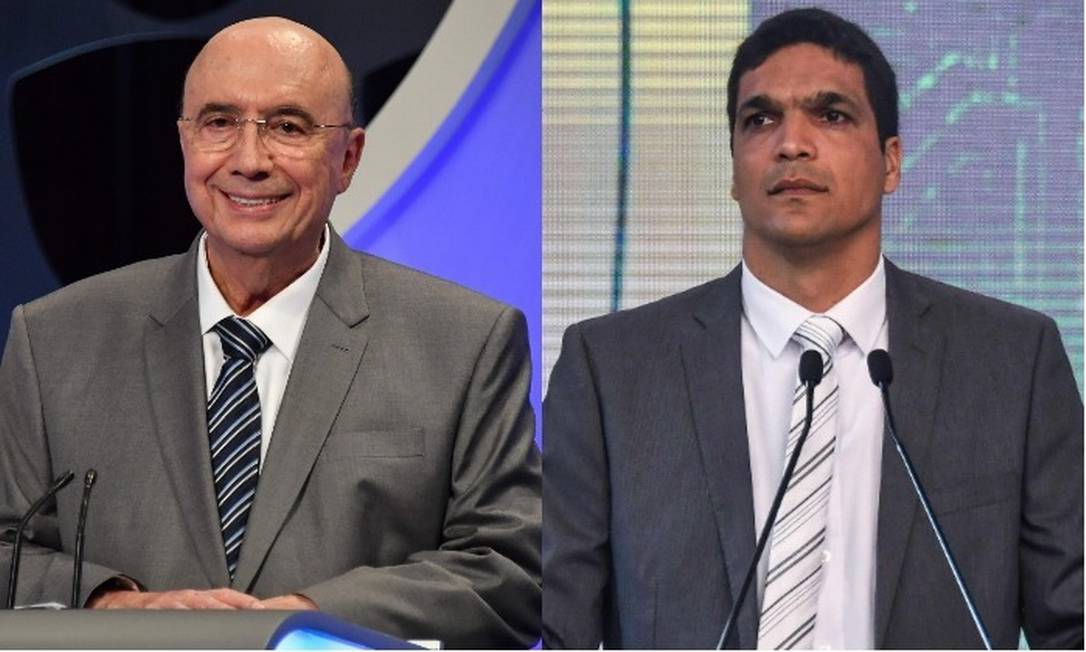 Os candidatos a presidente Henrique Meirelles (MDB) e Cabo Daciolo (Patriota) Foto: Montagem sobre fotos de Nelson Almeida/AFP