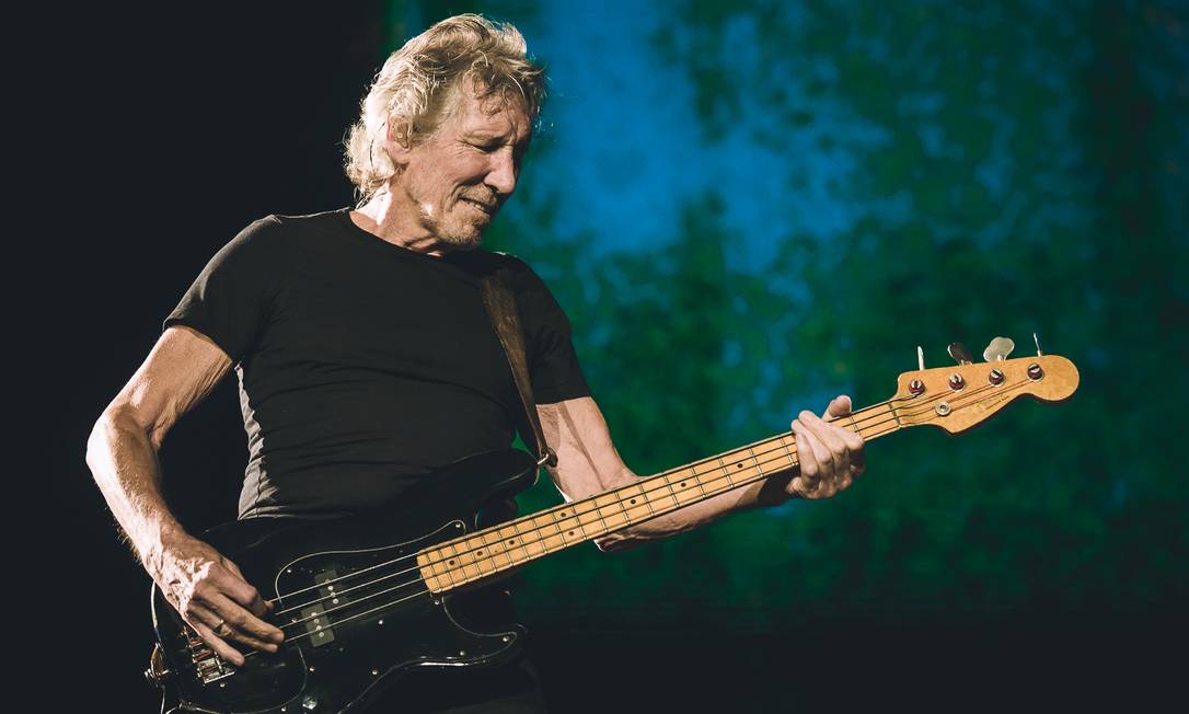 Roger Waters no primeiro show da turne "Us + Them" no Brasil, dia 9, na Arena Palmeiras, em São Paulo Foto: CAMILA CARA / Divulgação