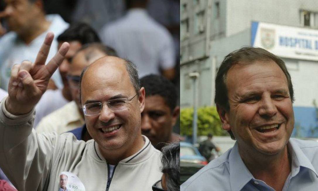 Wilson Witzel e Eduardo Paes Foto: Pablo Jacob / Gabriel de Paiva / Agência O Globo