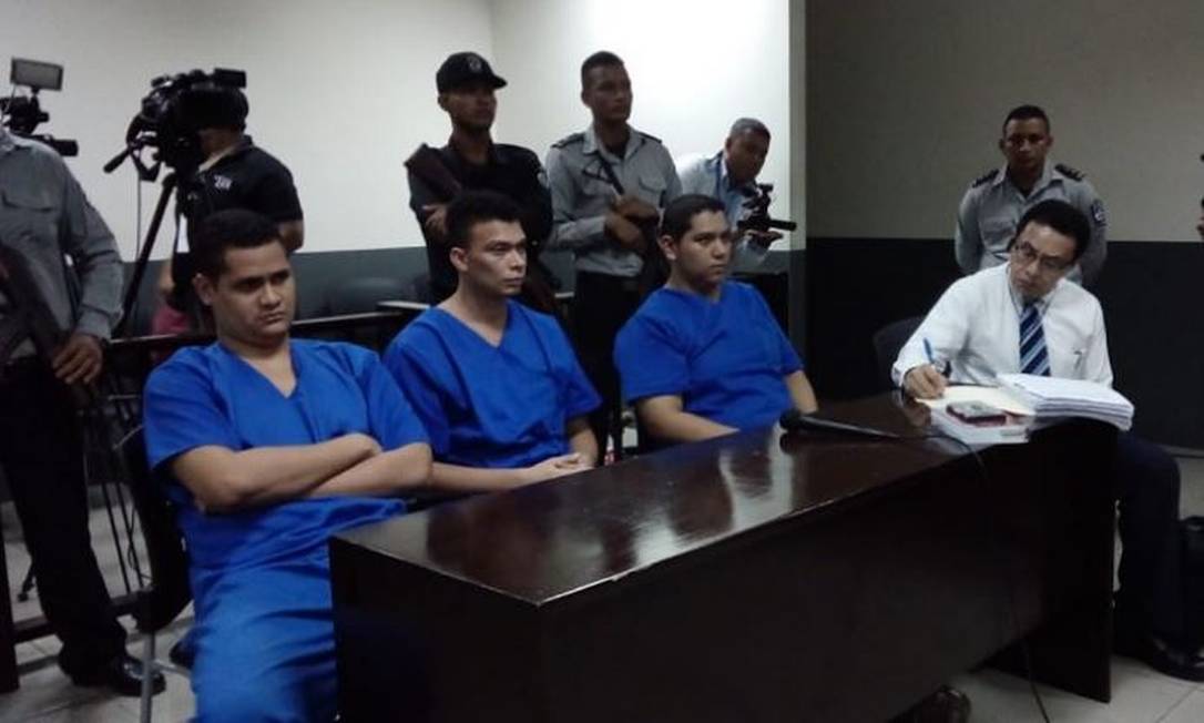 Marlon Fonseca, Rodrigo Espinoza e Hanssel Váquez; jovens foram condenados a 17 anos de prisão por protestarem contra governo da Nicarágua Foto: Reprodução 