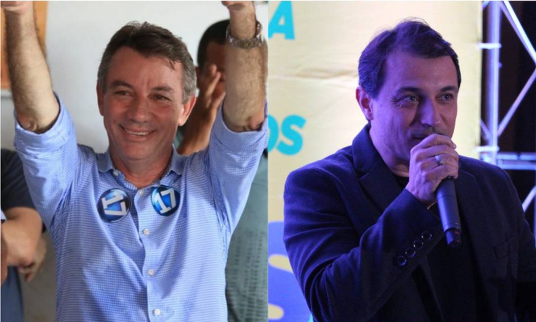 Os candidatos Antonio Denarium e Comandante Moisés Foto: Montagem sobre fotos do Facebook 