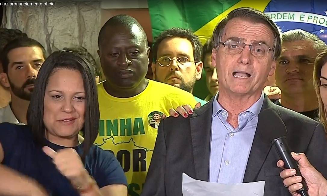 Discurso do presidente eleito Jair Bolsonaro Foto: Picasa / Reprodução TV