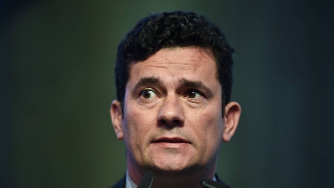 Sergio Moro durante conferência em Lisboa 30/05/2017 Foto: PATRICIA DE MELO MOREIRA / AFP