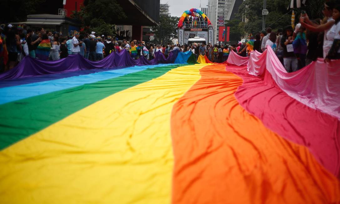 Parada LGBT na avenida paulista, em São Paulo Foto: Marcos Alves / Agência O Globo
