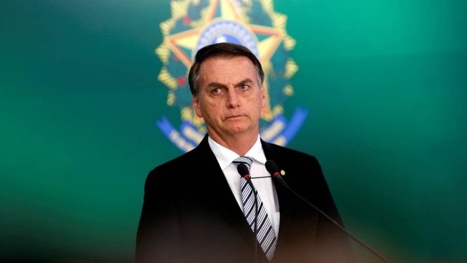 O presidente eleito Jair Bolsonaro, durante pronunciamento Ã  imprensa Foto: Adriano Machado/Reuters/07-10-2018