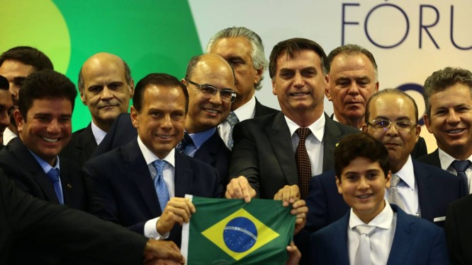 O presidente eleito Jair Bolsonaro encontra-se com governadores eleitos em BrasÃ­lia Foto: Jorge William / AgÃªncia O Globo