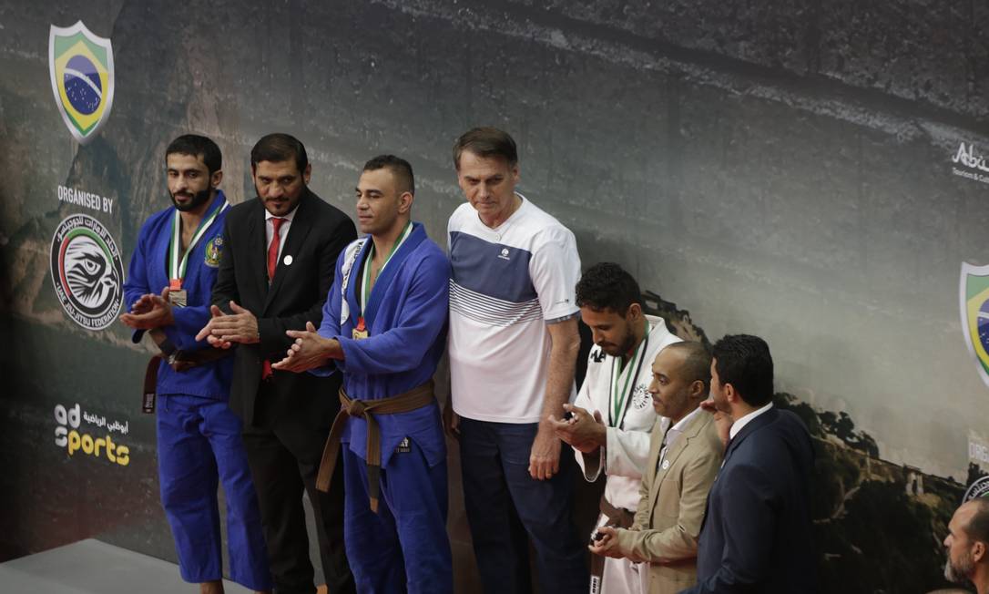Bolsonaro vai à competição de Jiu-Jitsu, na Barra da Tijuca, no Rio Foto: Gabriel Paiva / Gabriel Paiva
