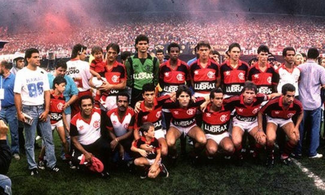 O time do Flamengo que venceu o módulo verde do Brasileiro em 1987 Foto: Arquivo