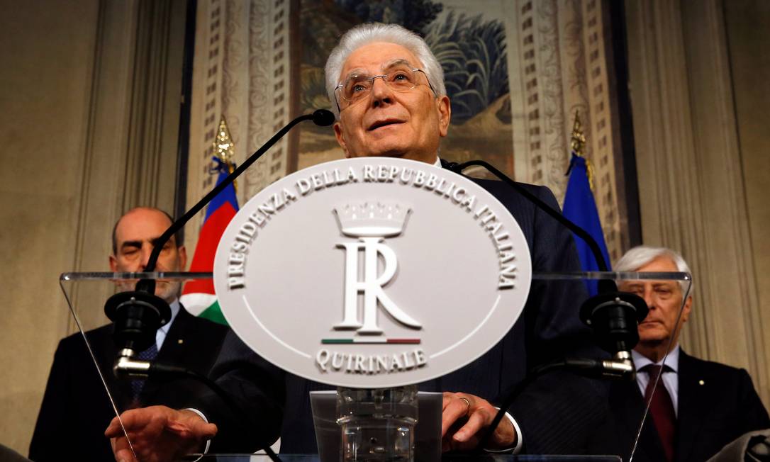 O presidente da Itália, Sergio Mattarella Foto: Alessandro Bianchi / REUTERS