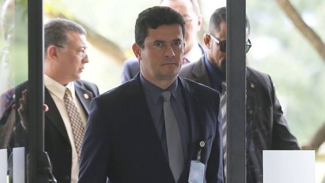 Sergio Moro, futuro ministro da Justiça do governo Jair Bolsonaro, no CCBB, onde está montado o gabinete de transição. Foto: Jorge William / Agência O Globo